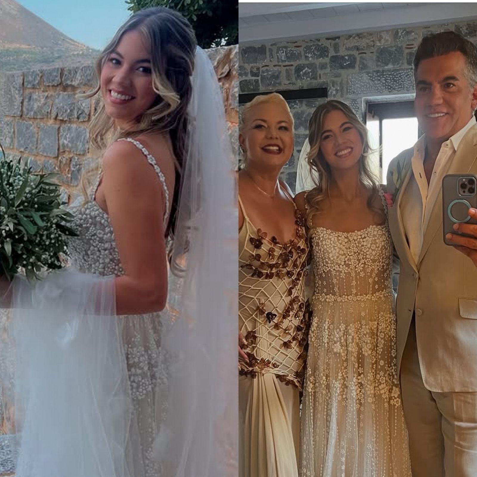 Se casó la hija de Carlos Calero, de Día a Día. Así fue la boda en Grecia. Fotos