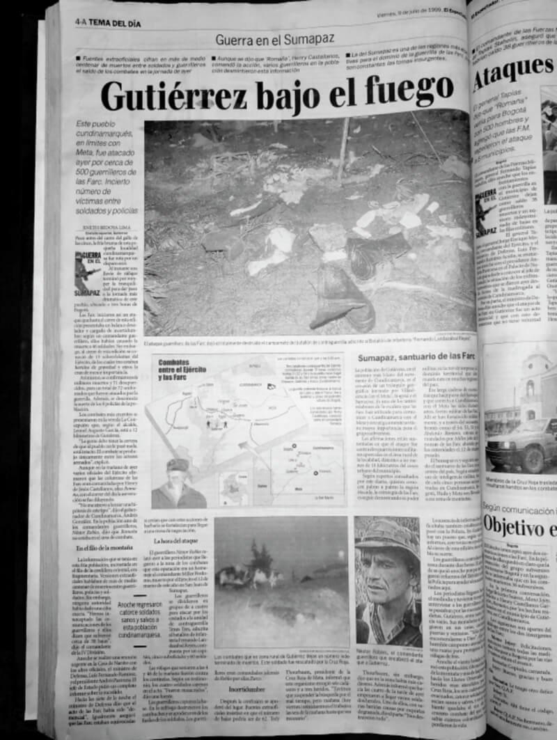 El Espectador, después de la visita a la zona, registró la destrucción tras el ataque de 500 guerrilleros. / Archivo