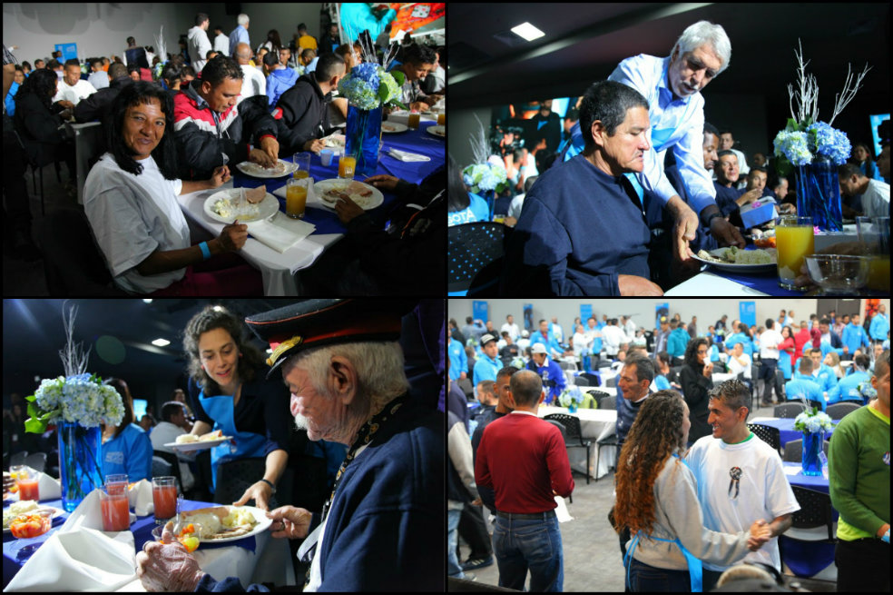 Imágenes de la cena navideña para 1.500 habitantes de calle de Bogotá