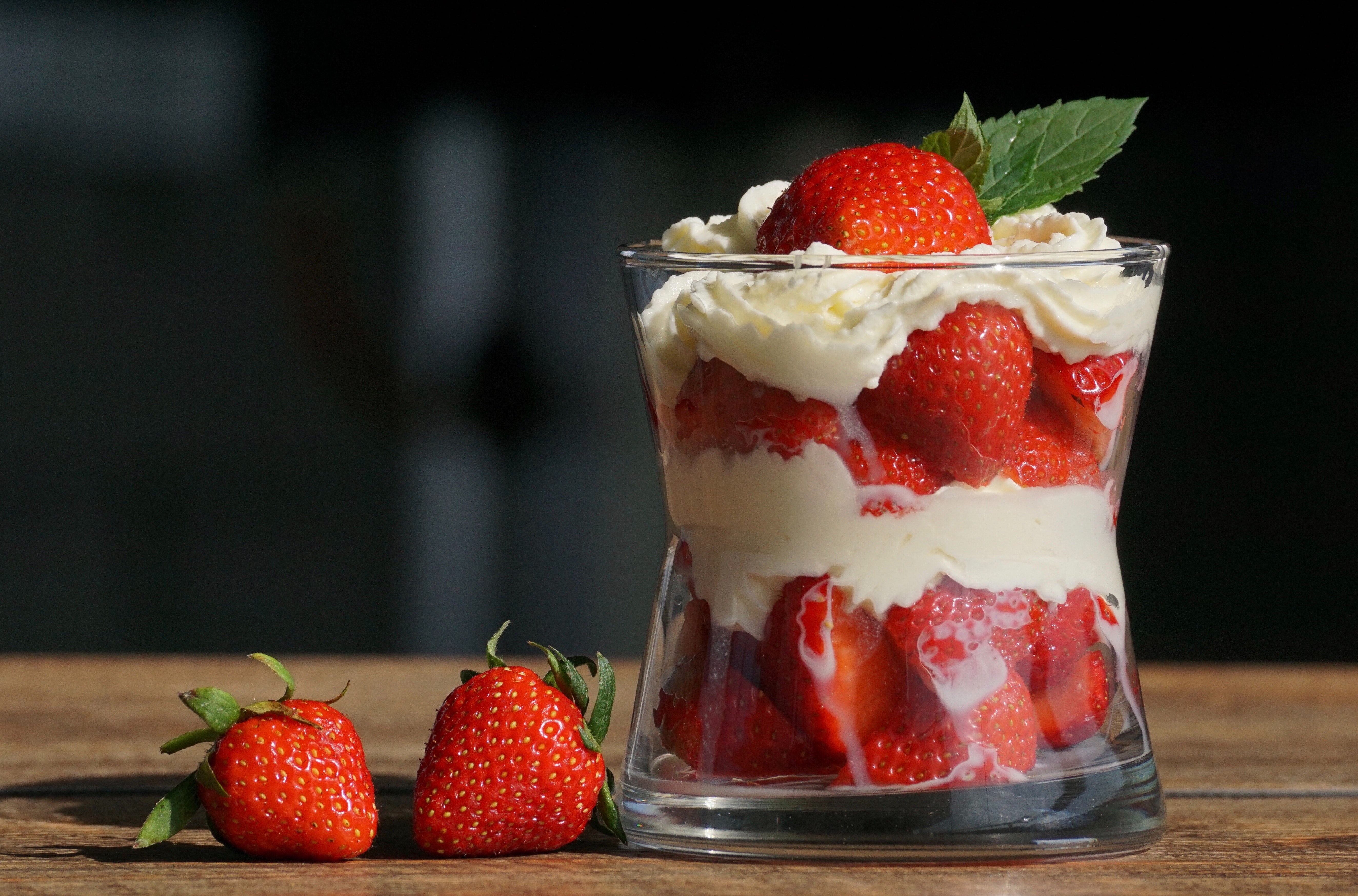 Fresas con crema