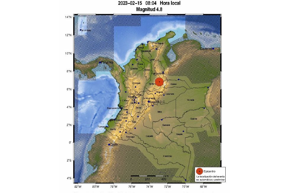 Tembló en Colombia: se registra sismo de magnitud 5,2
