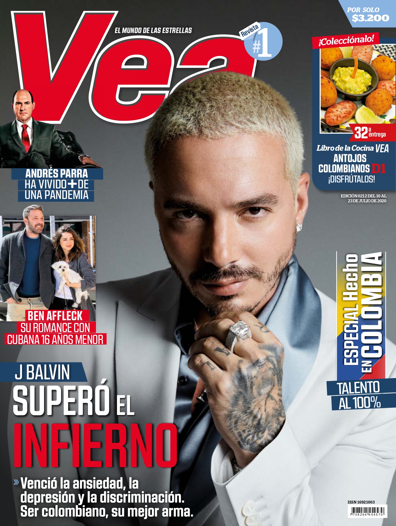 J Balvin en la portada de Vea.
