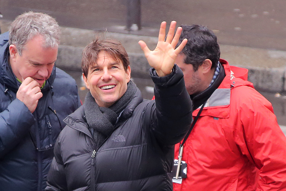 Tom Cruise en el rodaje de «Misión imposible 6»