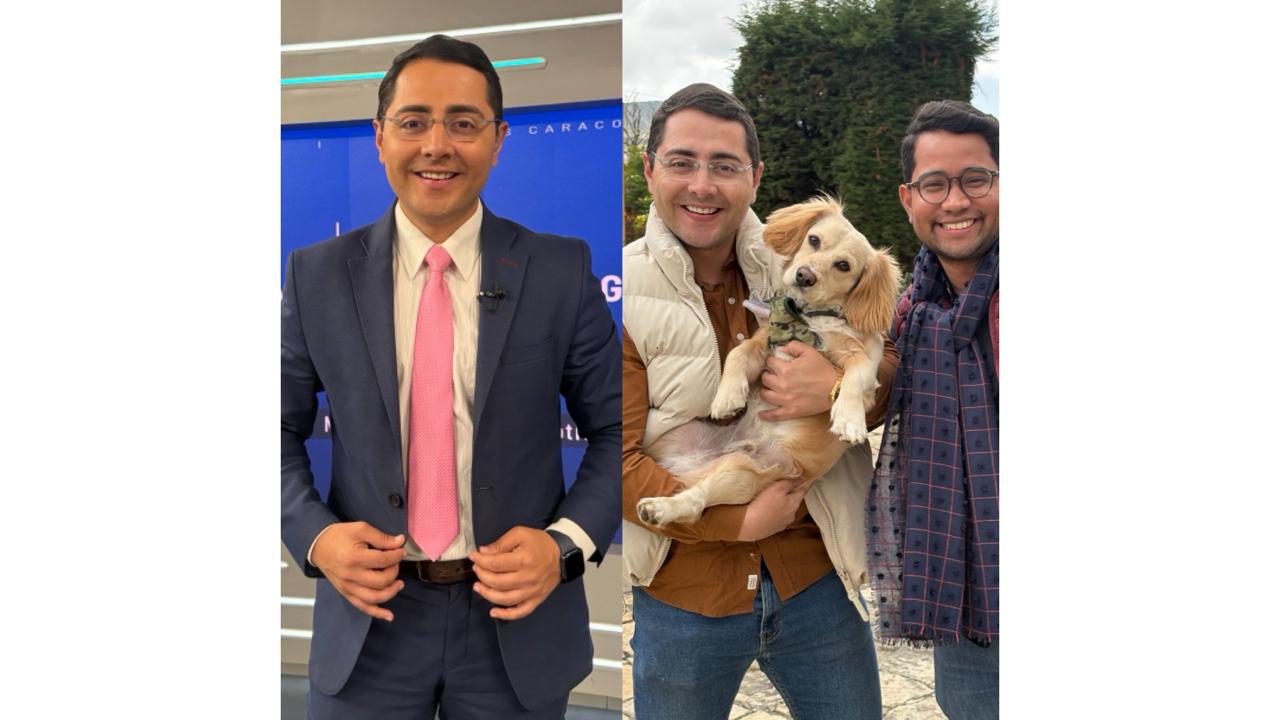 Él es Gabriel, la pareja de Pablo Arango, de ‘Noticias Caracol’. “Nos conocimos por redes”