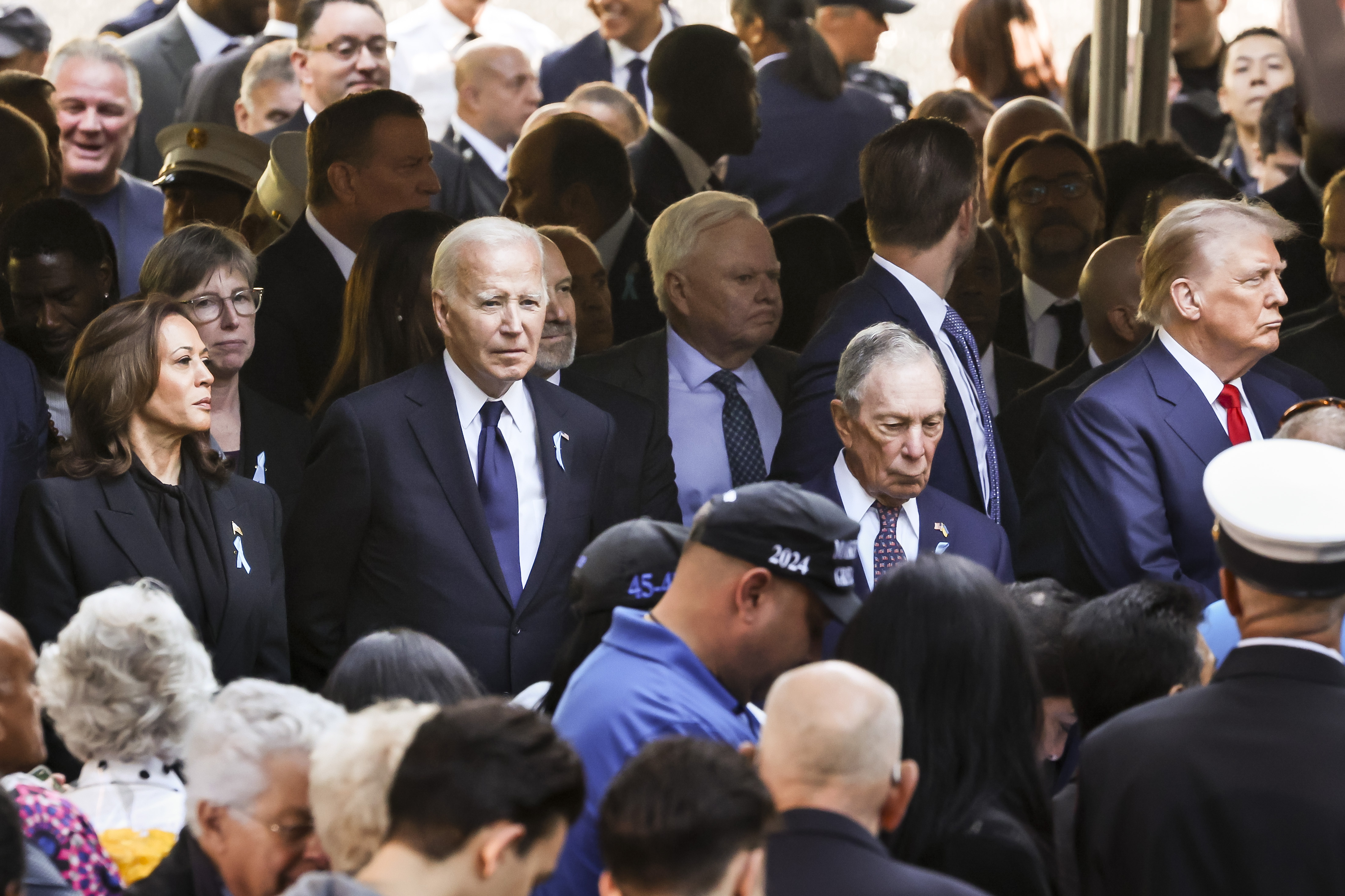 Harris y Trump coincidieron en Nueva York, en el aniversario de las Torres Gemelas