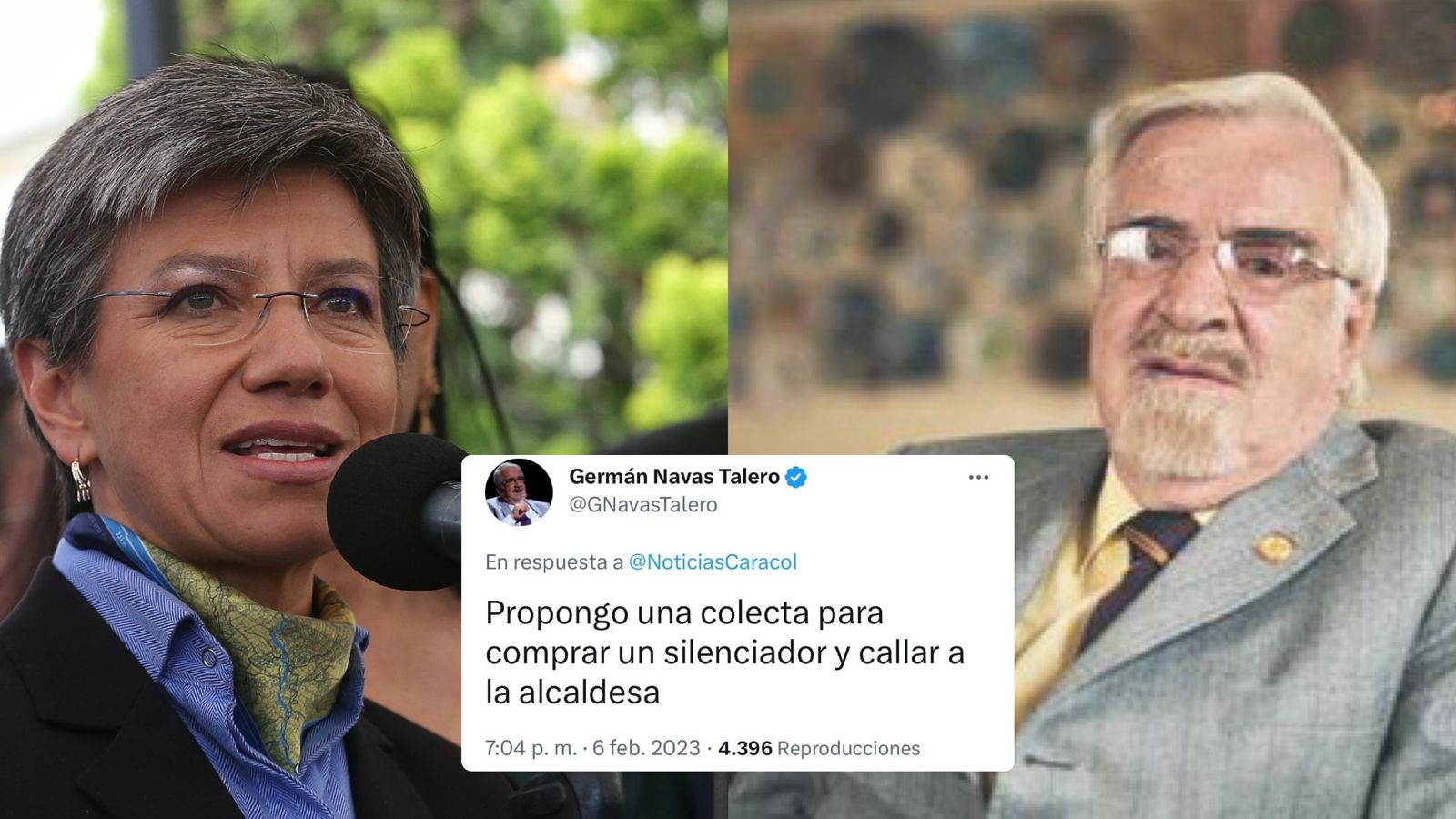 Claudia López responde a polémico mensaje de Navas: “Es el sueño de todo misógino”