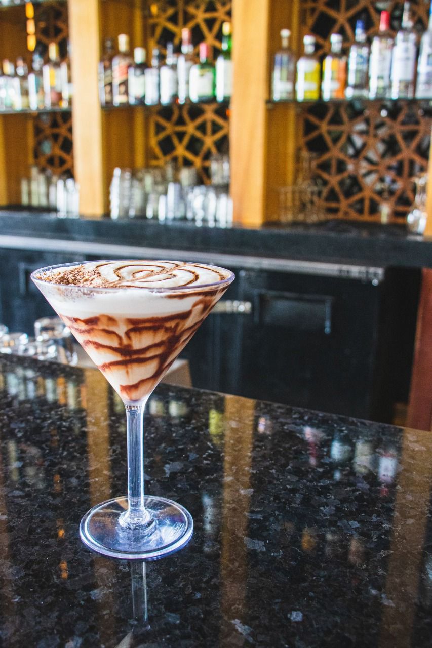Martini de espuma de chocolate