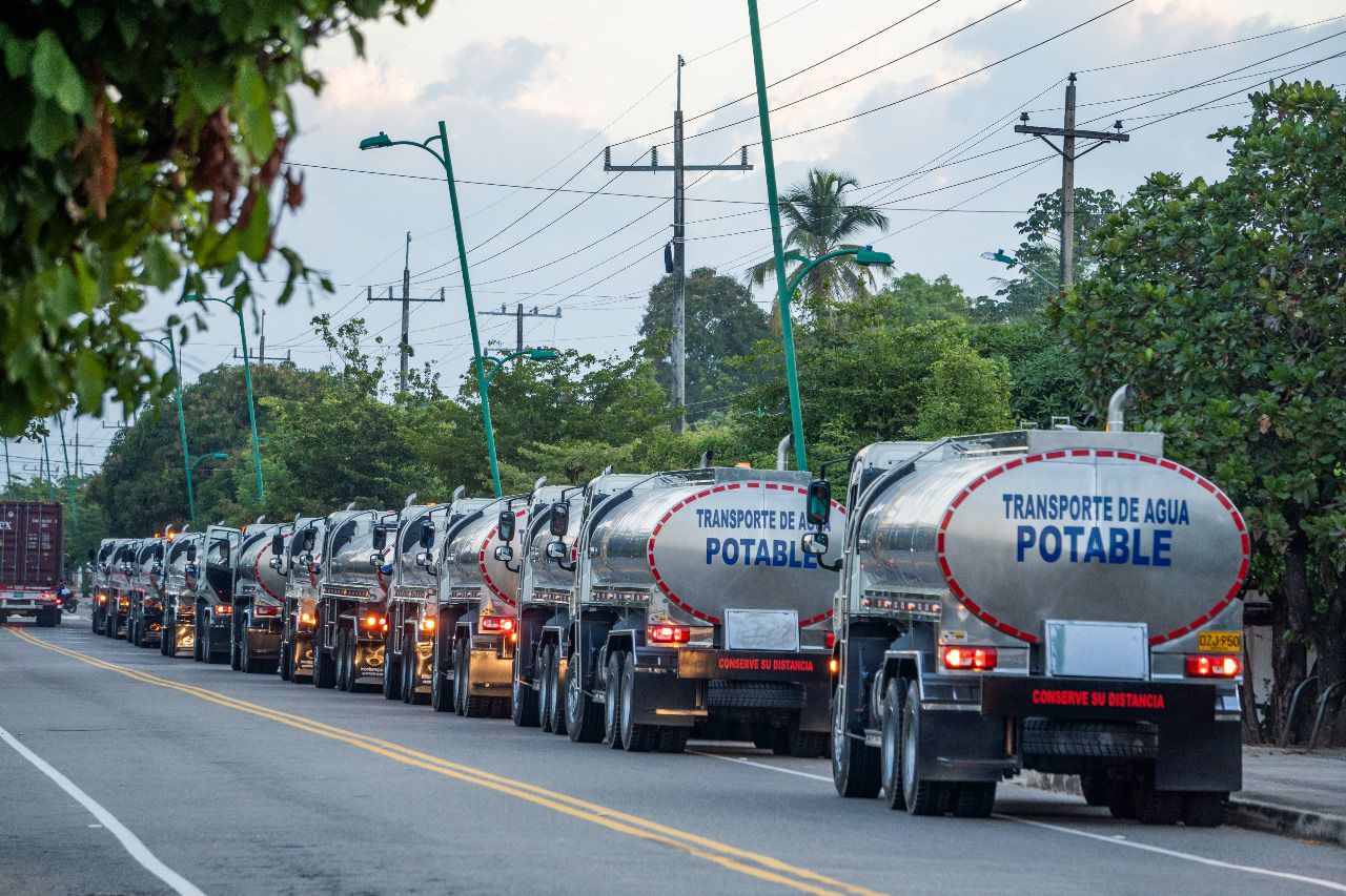 Unidad de Gestión del Riesgo llevó 40 carrotanques de agua potable a La Guajira