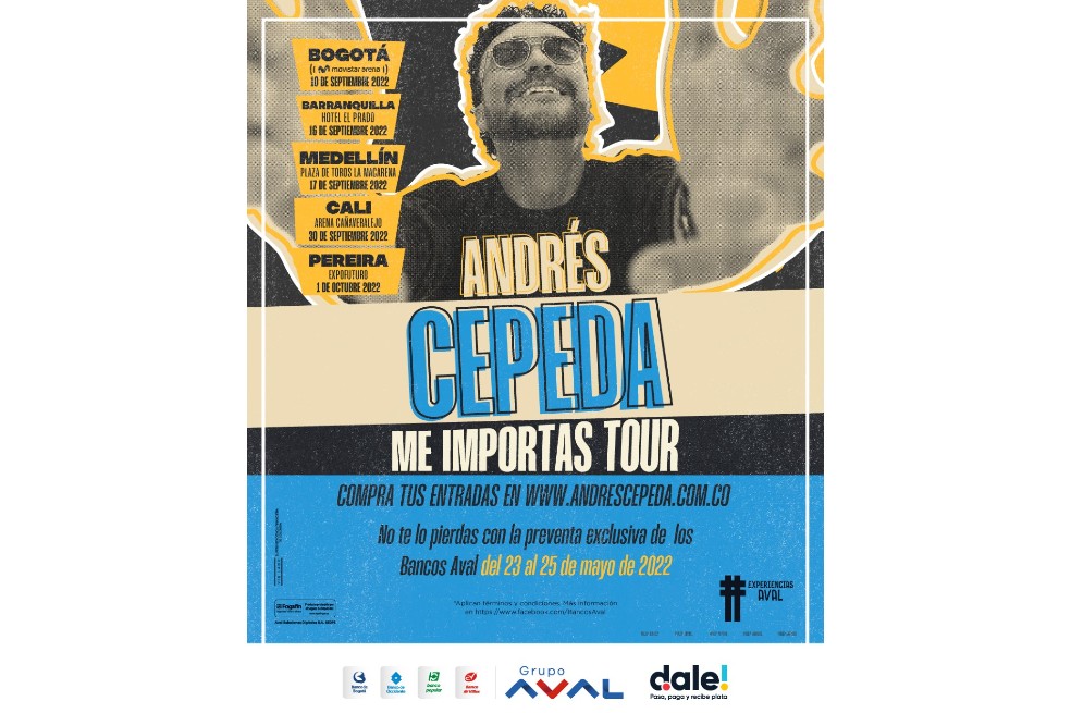 Este es el cartel del tour de Andrés Cepeda.