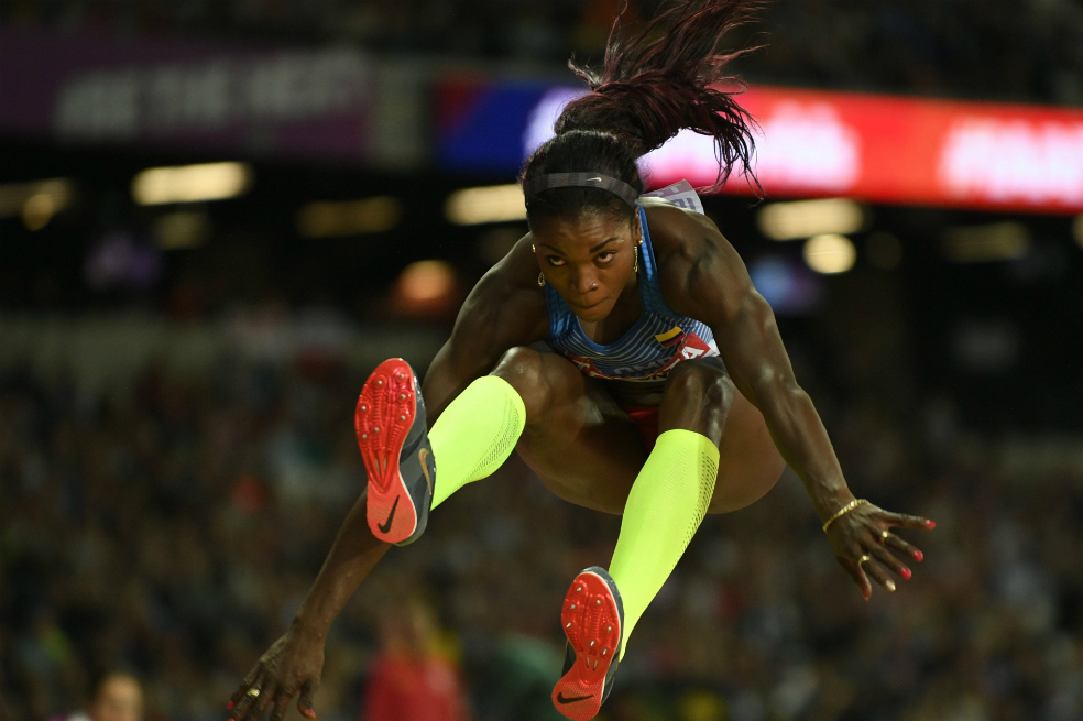 Caterine Ibargüen se llevó la medalla de plata en el Mundial de atletismo