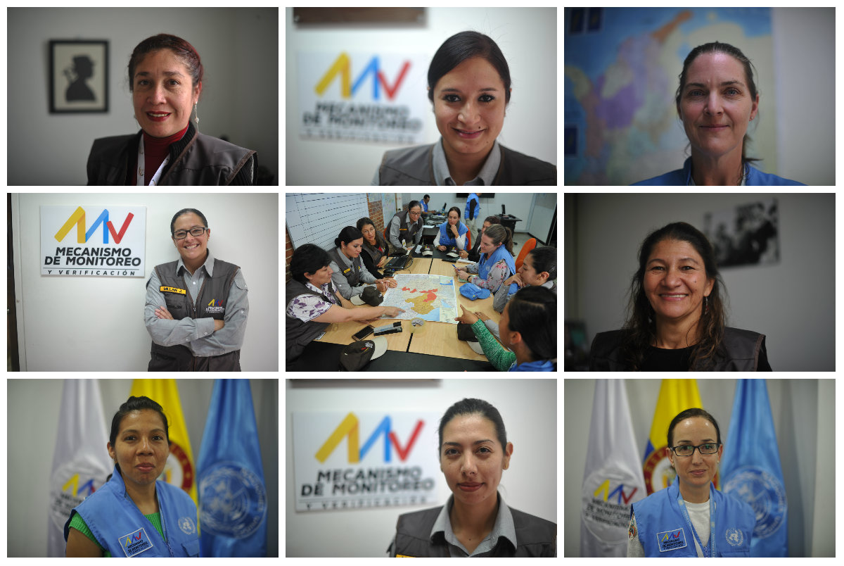 Las mujeres que participan por primera vez en la verificación del cese al fuego