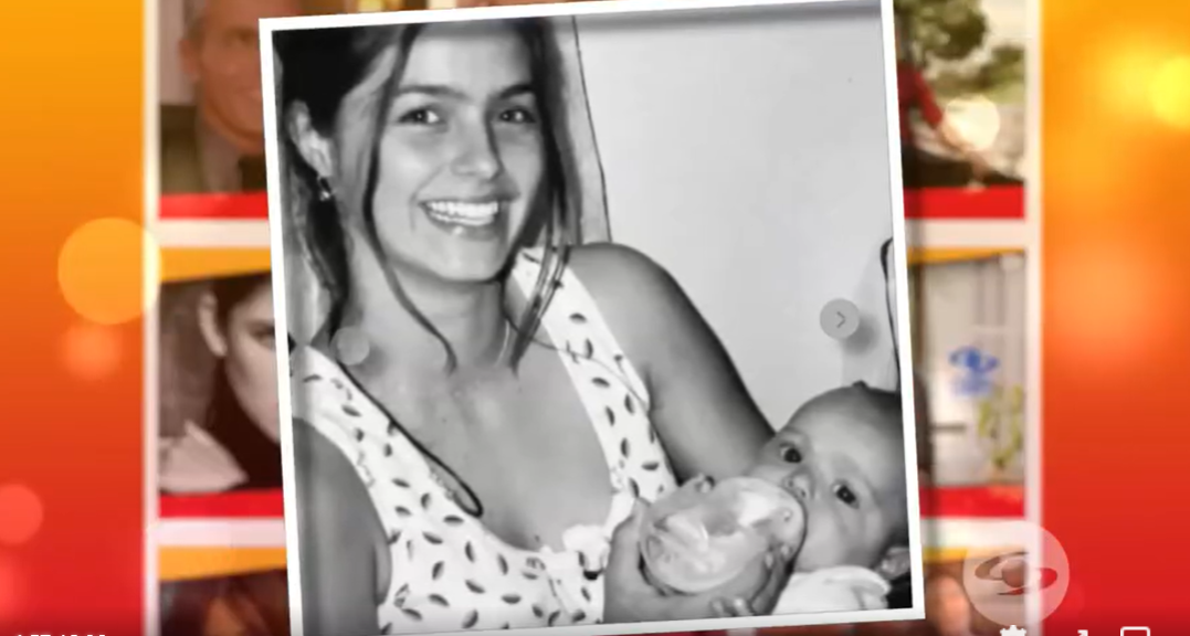 Cristina Hurtado y su primer hijo.