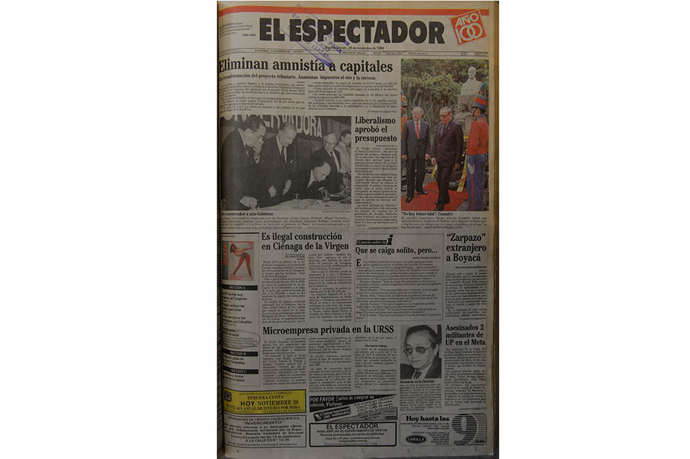 Estas eran las noticias del 20 de noviembre de 1986
