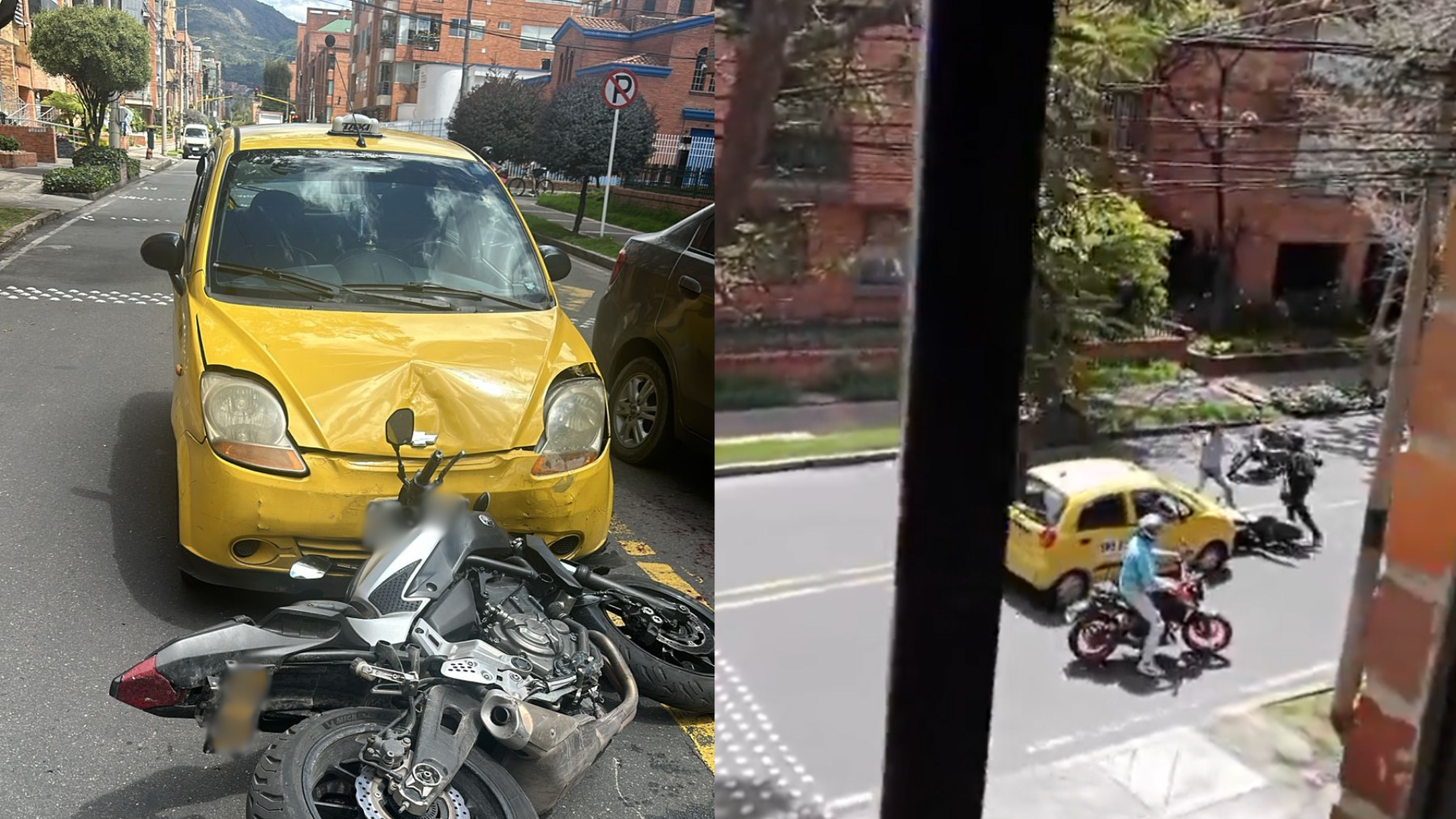 Vigilante defendió a taxista de delincuentes que chocaron huyendo tras un robo