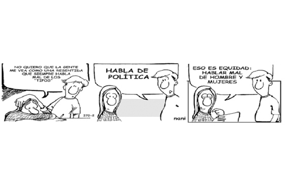 Habla de política