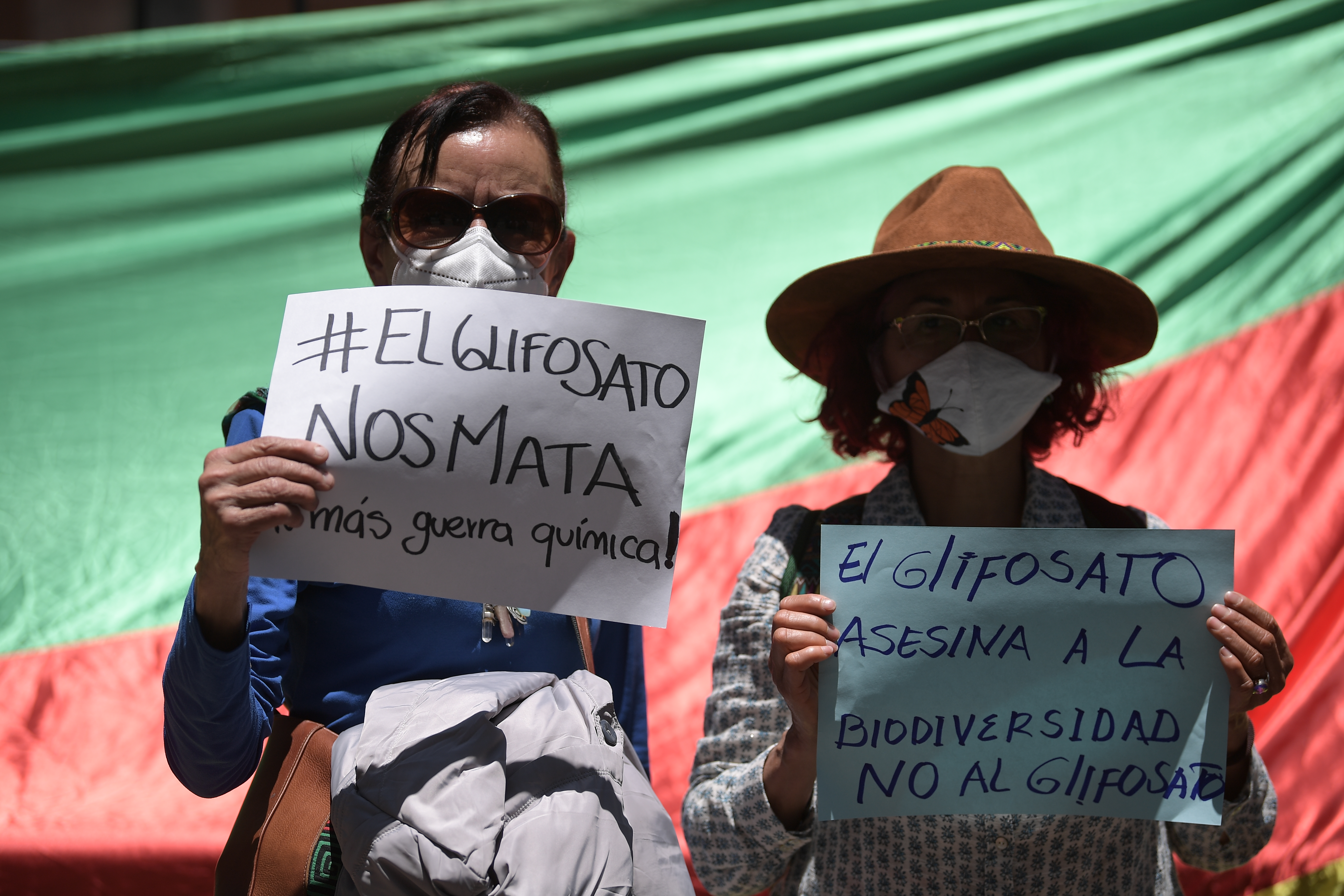 Protesta contra el uso de Glifosato como medio de erradicación.