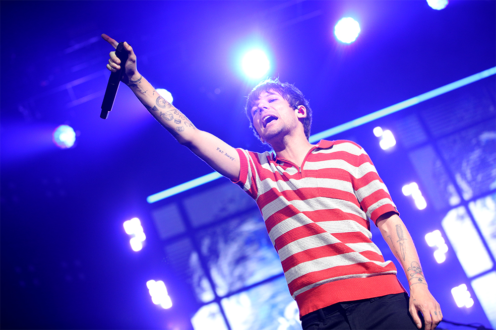 Concierto de Louis Tomlinson junto a la banda que abrió el concierto sun room en el movistar arena en en la cuidad de Bogota.