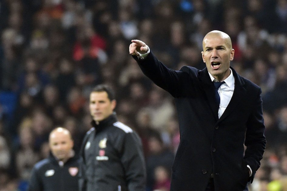 Zinedine Zidane, técnico del Real Madrid. Foto: AFP