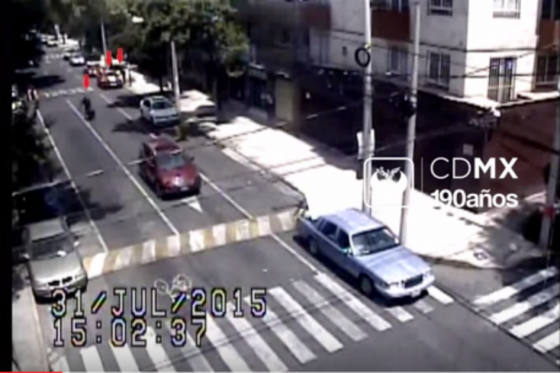 Las cámaras de seguridad captaron a los supuestos responsables del crimen en México.