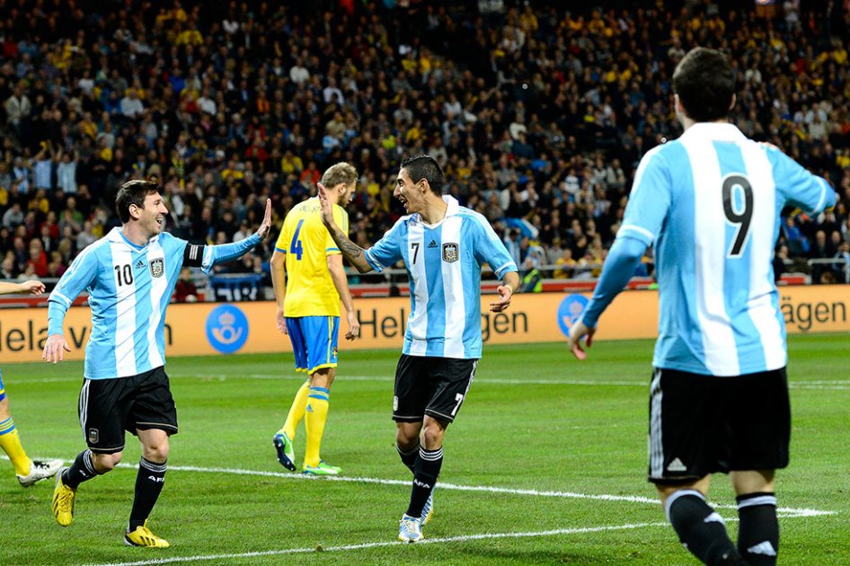 Argentina derrotó 3-2 a Suecia en amistoso