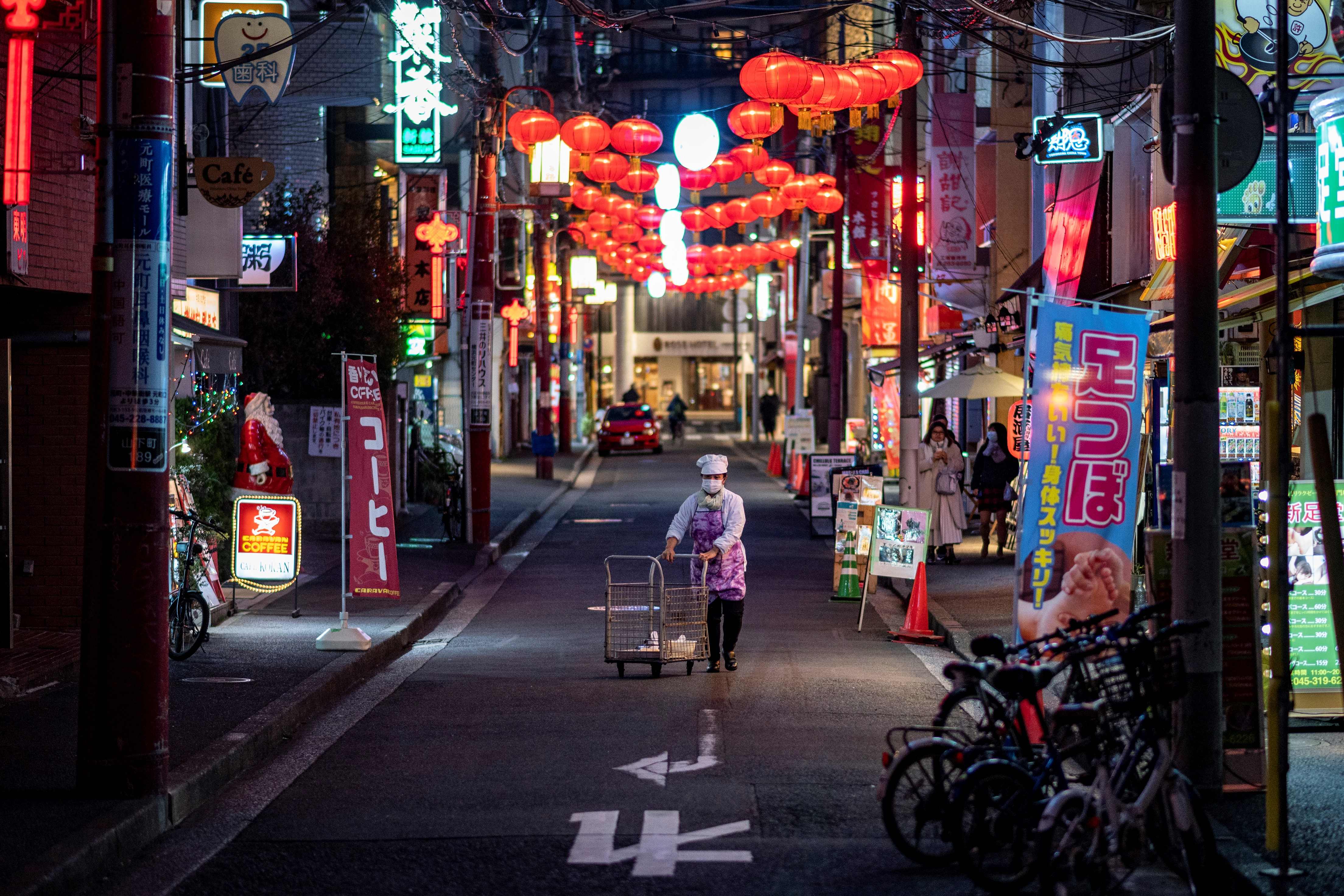 Primer día del Año Nuevo Lunar del Buey en el Chinatown de Yokohama, Japón.