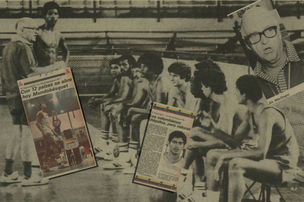 En el fondo, el equipo colombiano bajo las órdenes del entrenador Jim McGregor. / Uso exclusivo del archivo de El Espectador.