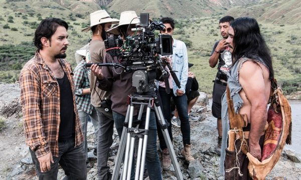 El director Iván David Gaona y su equipo durante el rodaje. / FOTO LAURA CÁRDENASCepitá: la complicidad