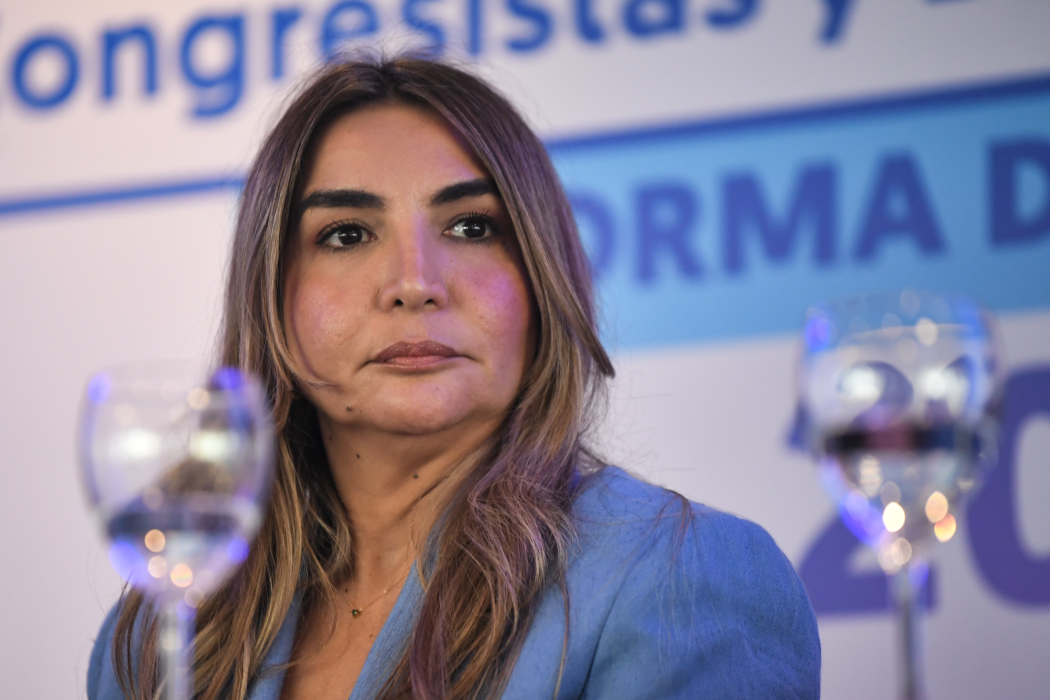 Senadora y Presidenta del Partido Conservador durante la segunda conferencia del Partido Conservador