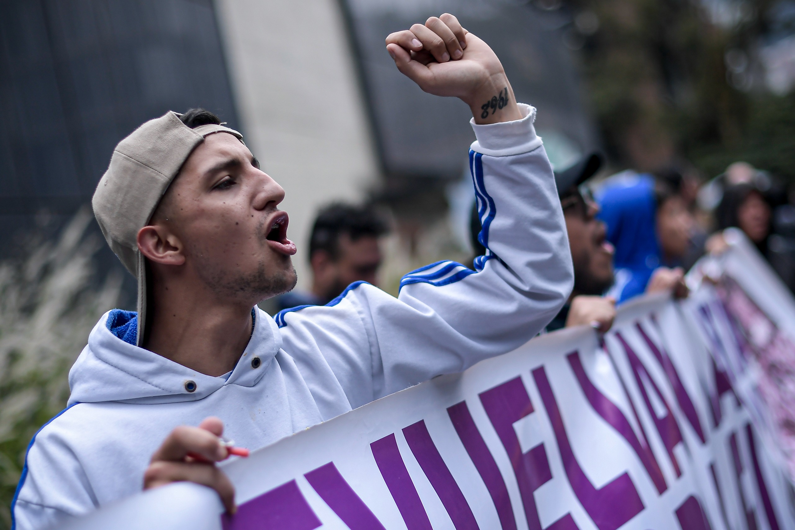 En imágenes: así fue el plantón de los hinchas de Millonarios