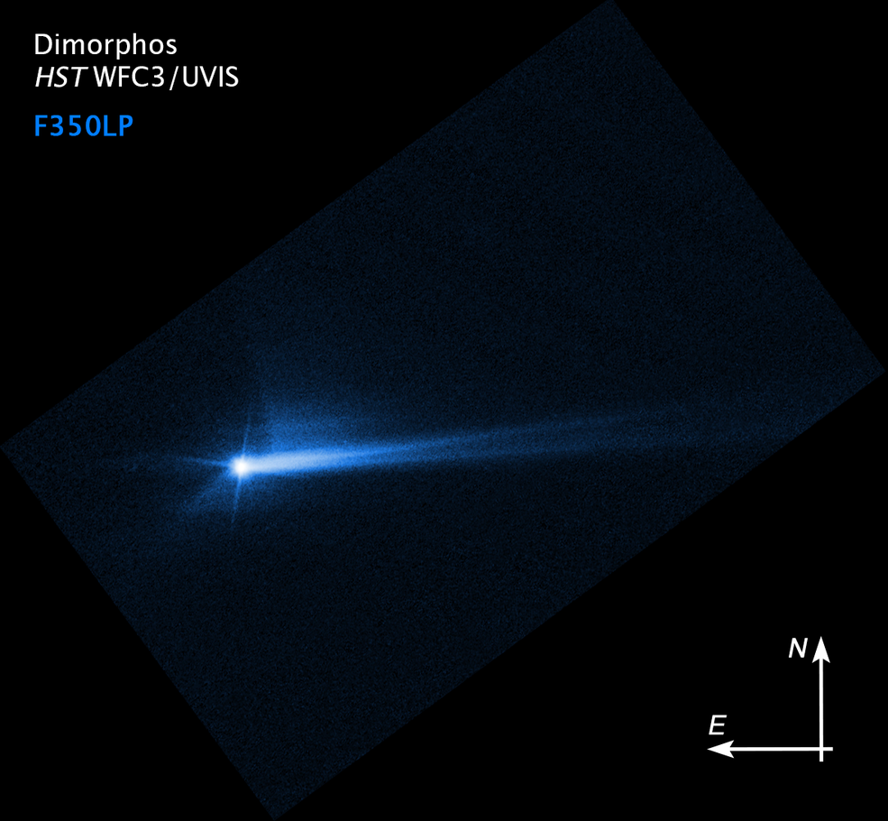 Un asteroide impactado por una nave espacial se comporta de forma inesperada