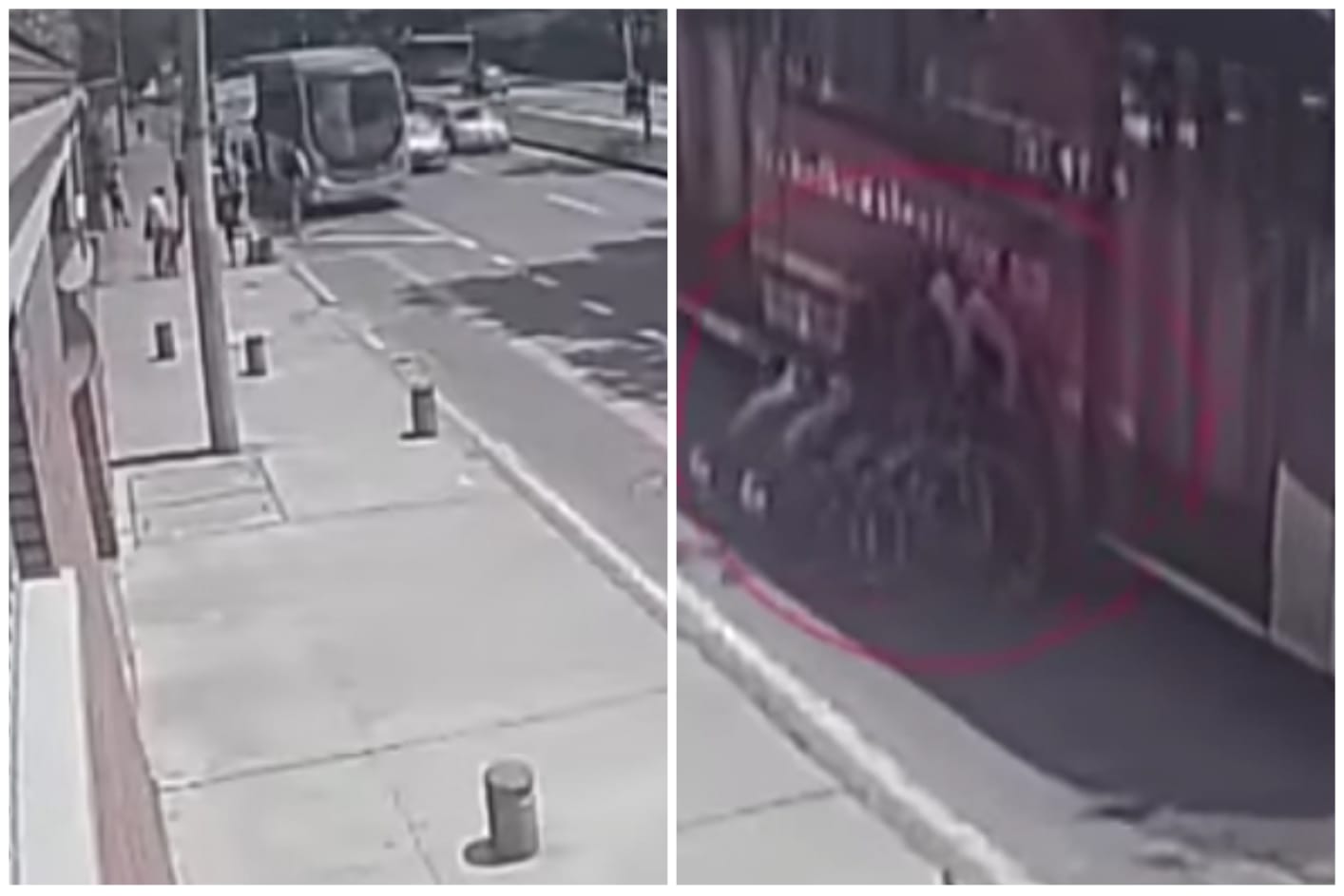 Video: Ciclista se salvó de ser arrollado por un articulado de Transmilenio