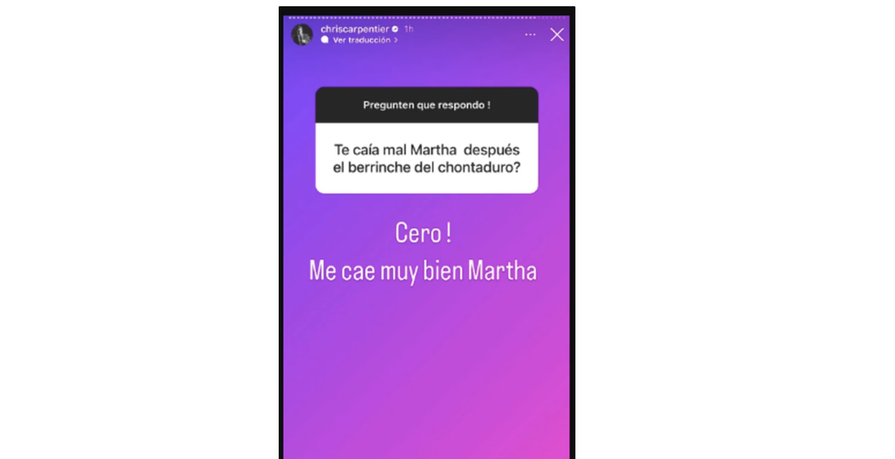 MasterChef Celebrity: Chris Carpentier opinó sin filtros de Martha Isabel Bolaños