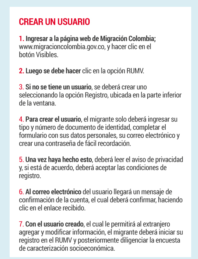 Paso a paso del Registro Único de Migrantes Venezolanos