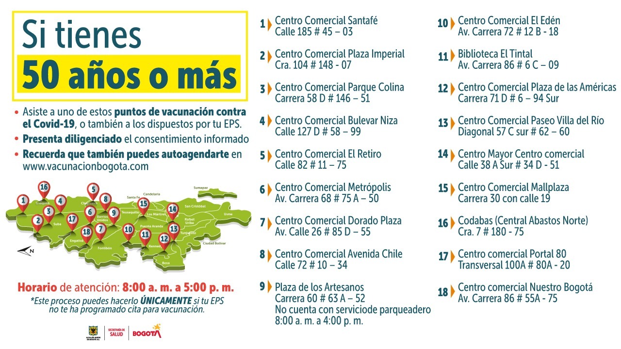 Todo lo que debe saber sobre la vacunación en Bogotá