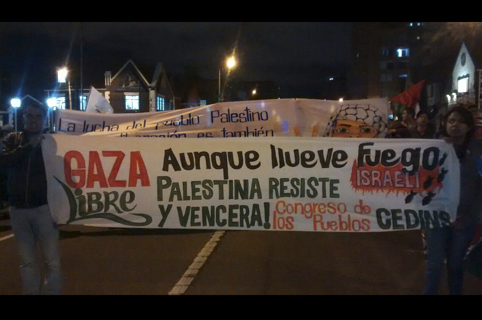 Así fue la manifestación propalestina en Bogotá