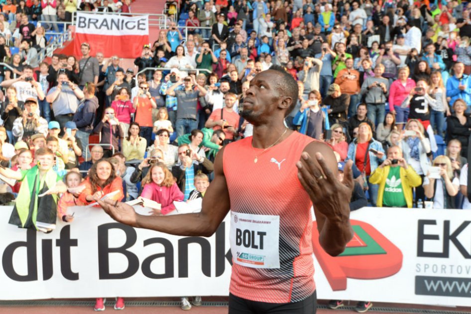 Usain Bolt ganó los 100 metros en Ostrava. Foto: AFP