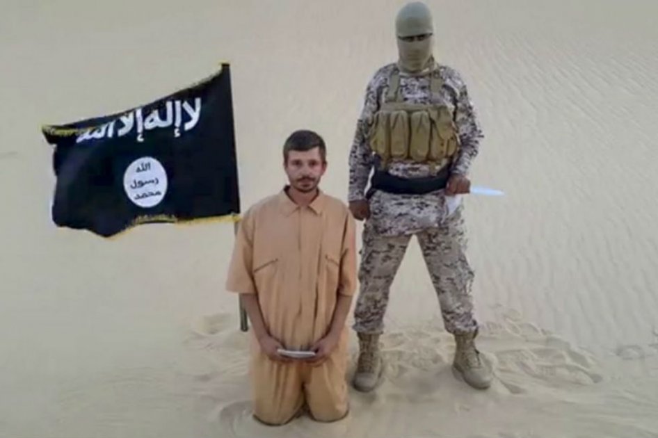 Esta imagen fue publicada por el grupo yihadista hace unos días cuando el EI aseguró que iba a matarlo en 48 horas.