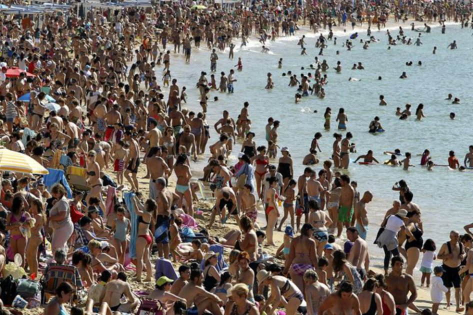 Altas temperaturas en San Sebastián, España