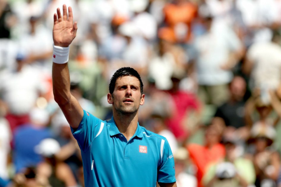 Novak Djokovic venció a David Goffin en Crandon Park de Key Biscayne. Foto: AFP