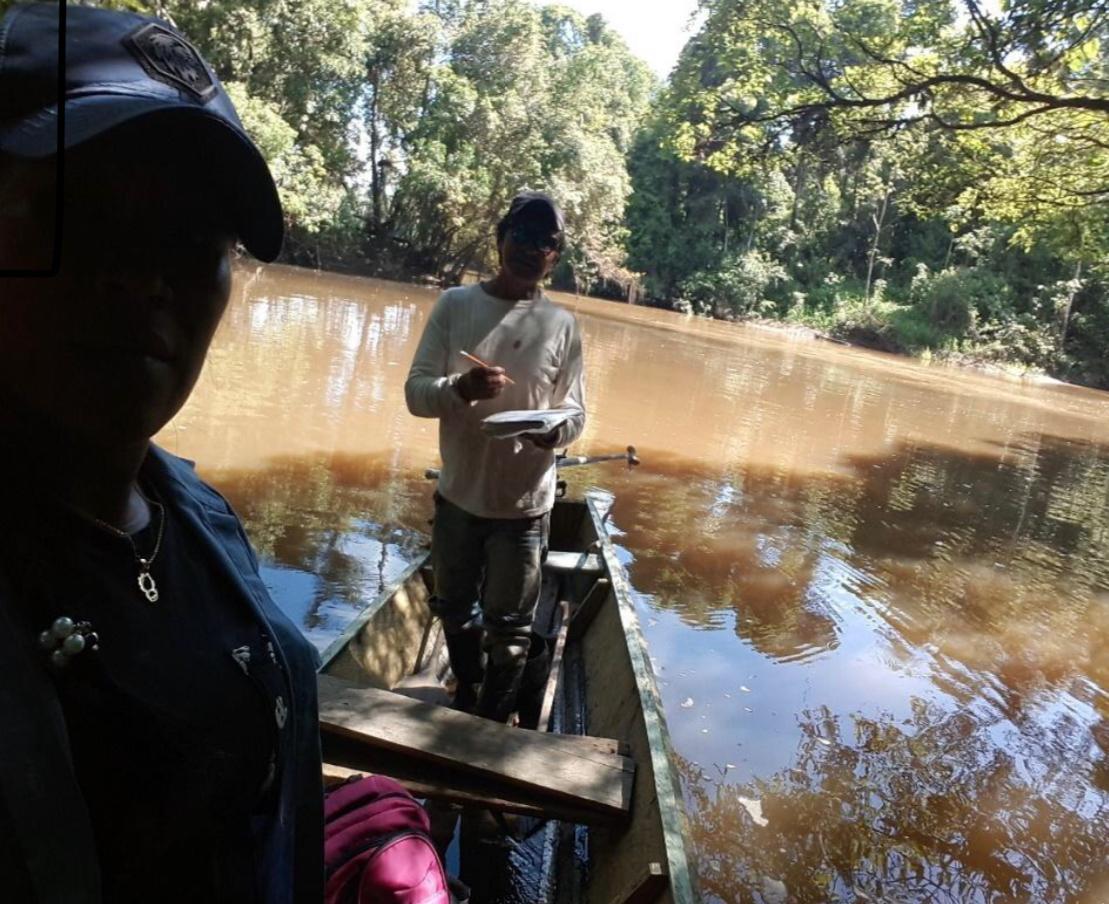 La Comunidad de Manacaro recorre 12 kilómetros para registrar amenazas al territorio.