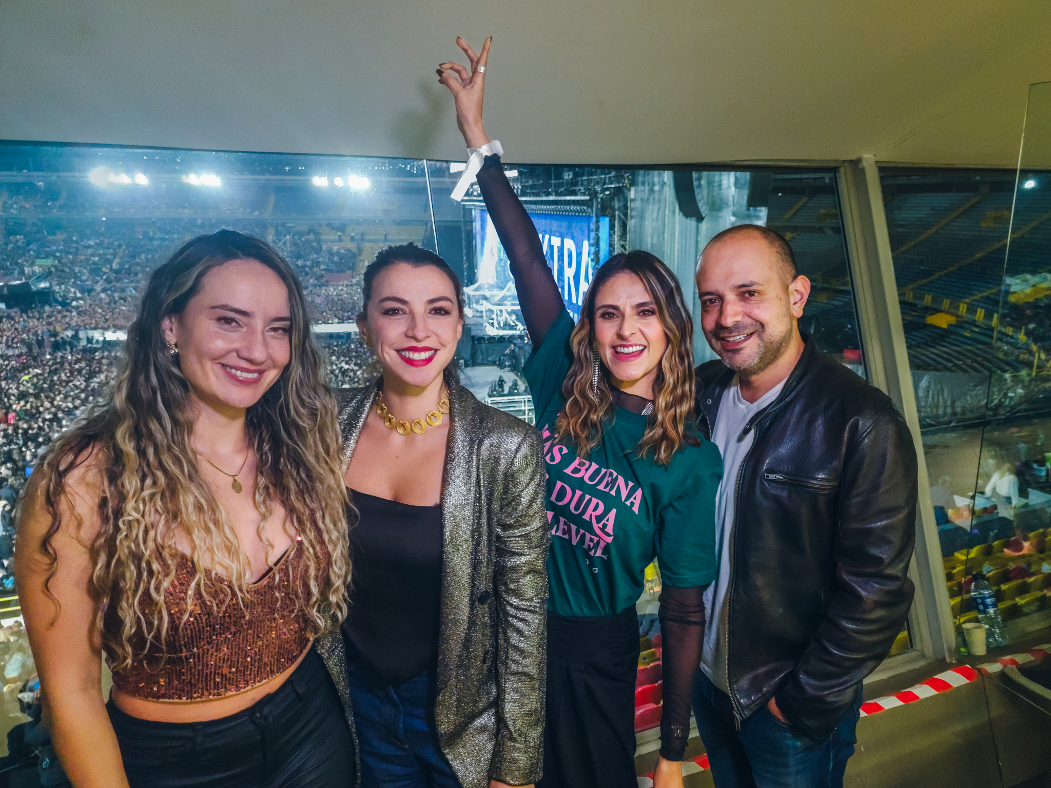 Daniela Gordillo, Paula Bolívar, Rosario Gómez y César Mojica.
