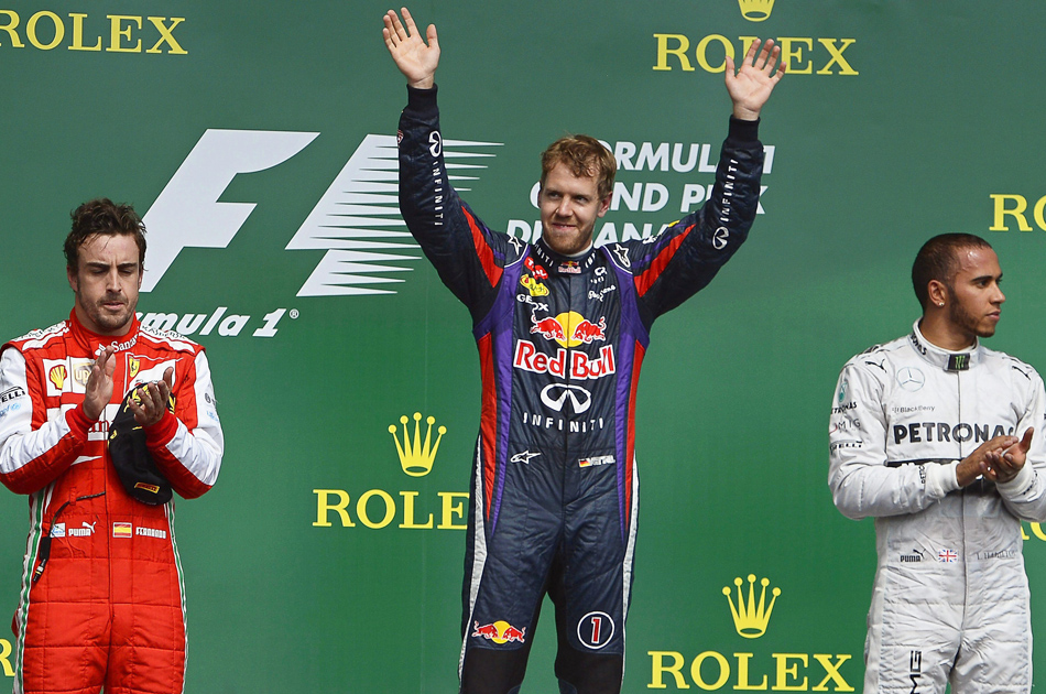 Sebastian Vettel consiguió su tercera victoria de 2013