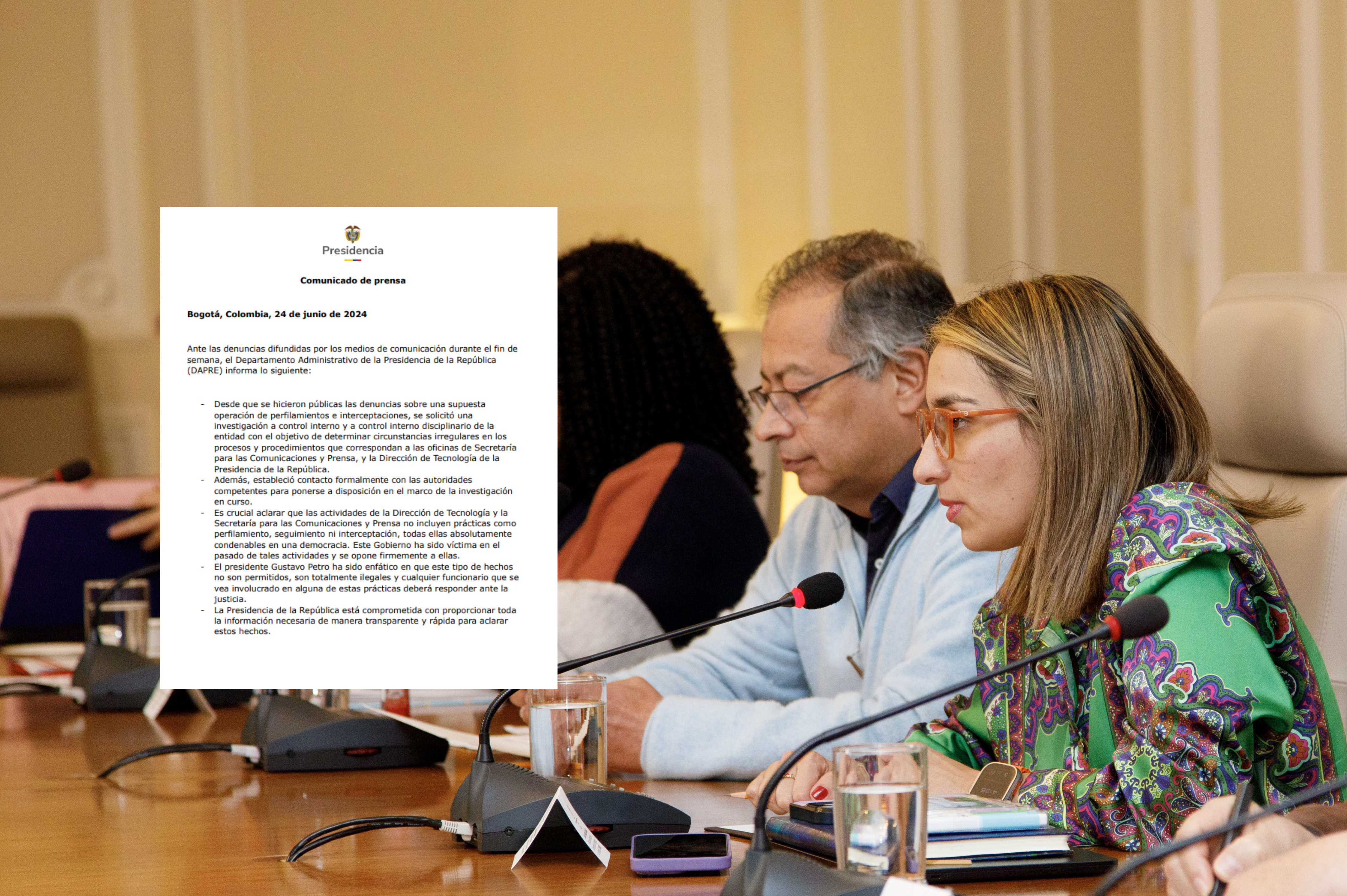 Presidencia solicitó investigación interna por presuntas “chuzadas” a magistrados