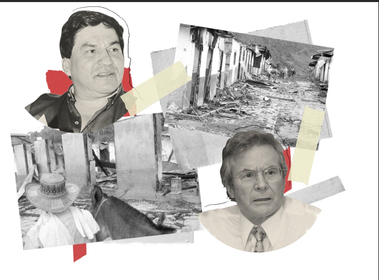 Jesús María Valle, asesinado en 1998 (arriba) y Pedro Juan Moreno, quien era cercano a Uribe, muerto en un accidente aéreo en 2006. 
/ Ilustración Eder Rodríguez.