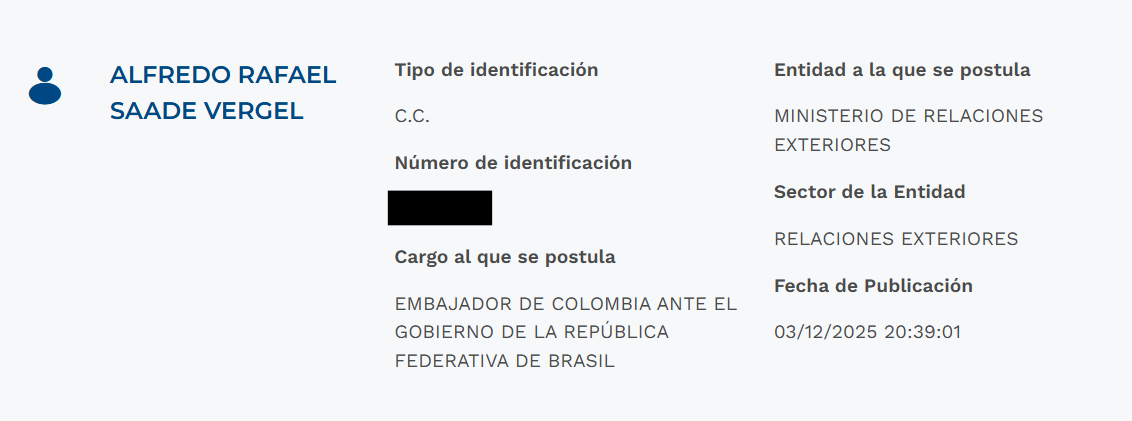 Alfredo Saade llegará como embajador en Brasil.