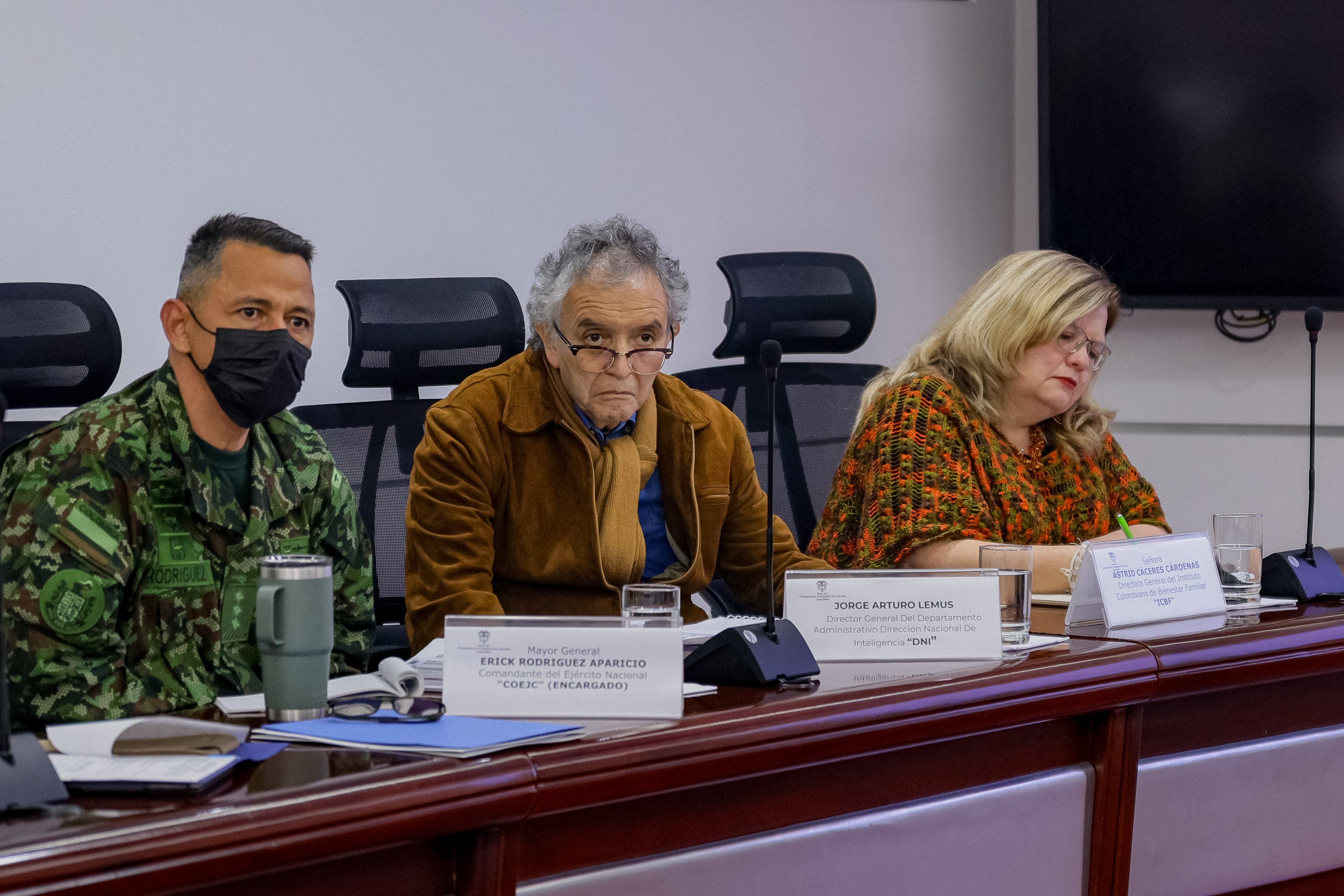 El director de la DNI, Jorge Lemus, asiste a los consejos de paz y seguridad que se realizan en la Casa de Nariño.