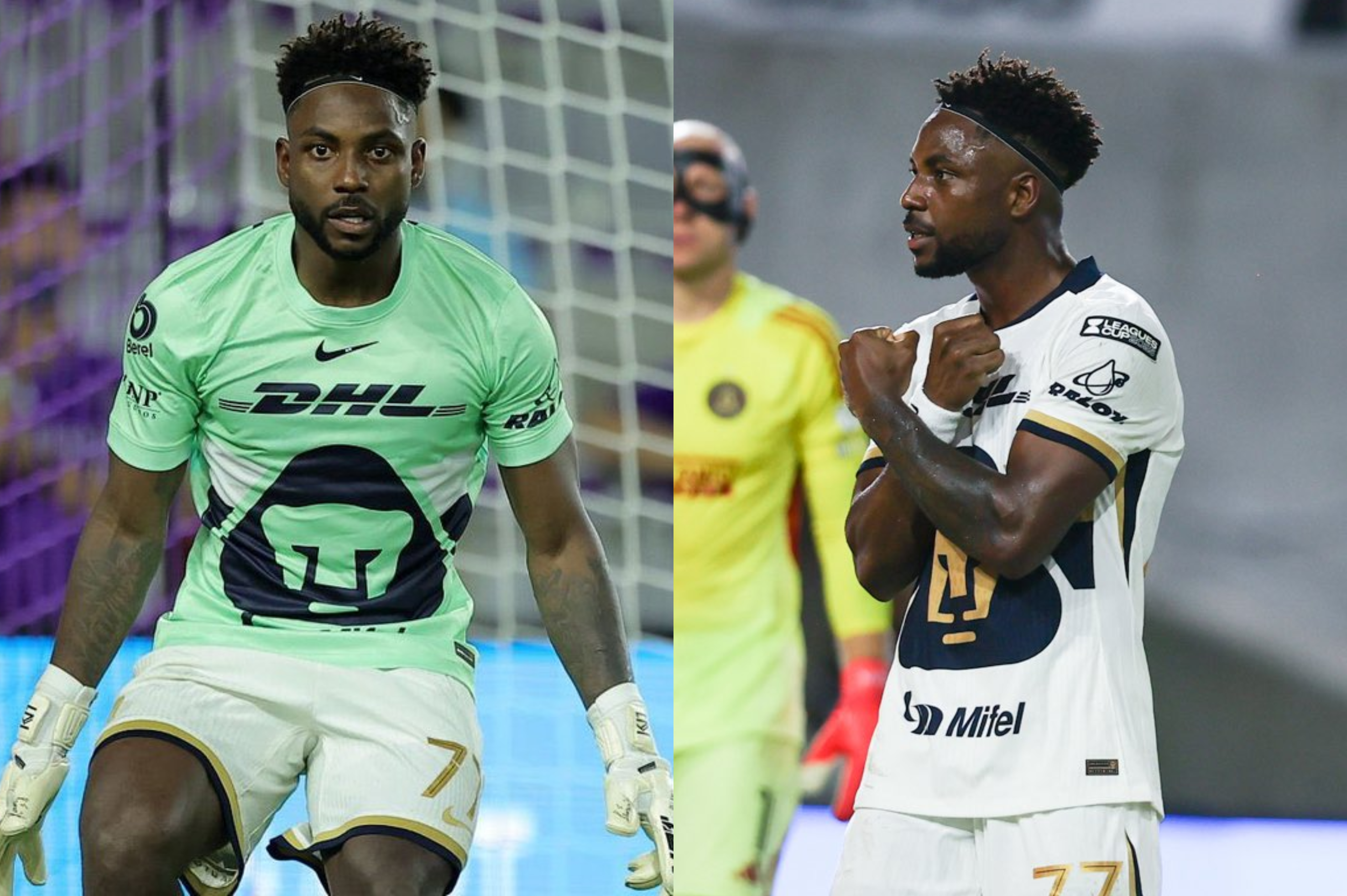 Álvaro Ángulo hizo gol en Pumas y terminó de arquero por expulsión de Keylor Navas
