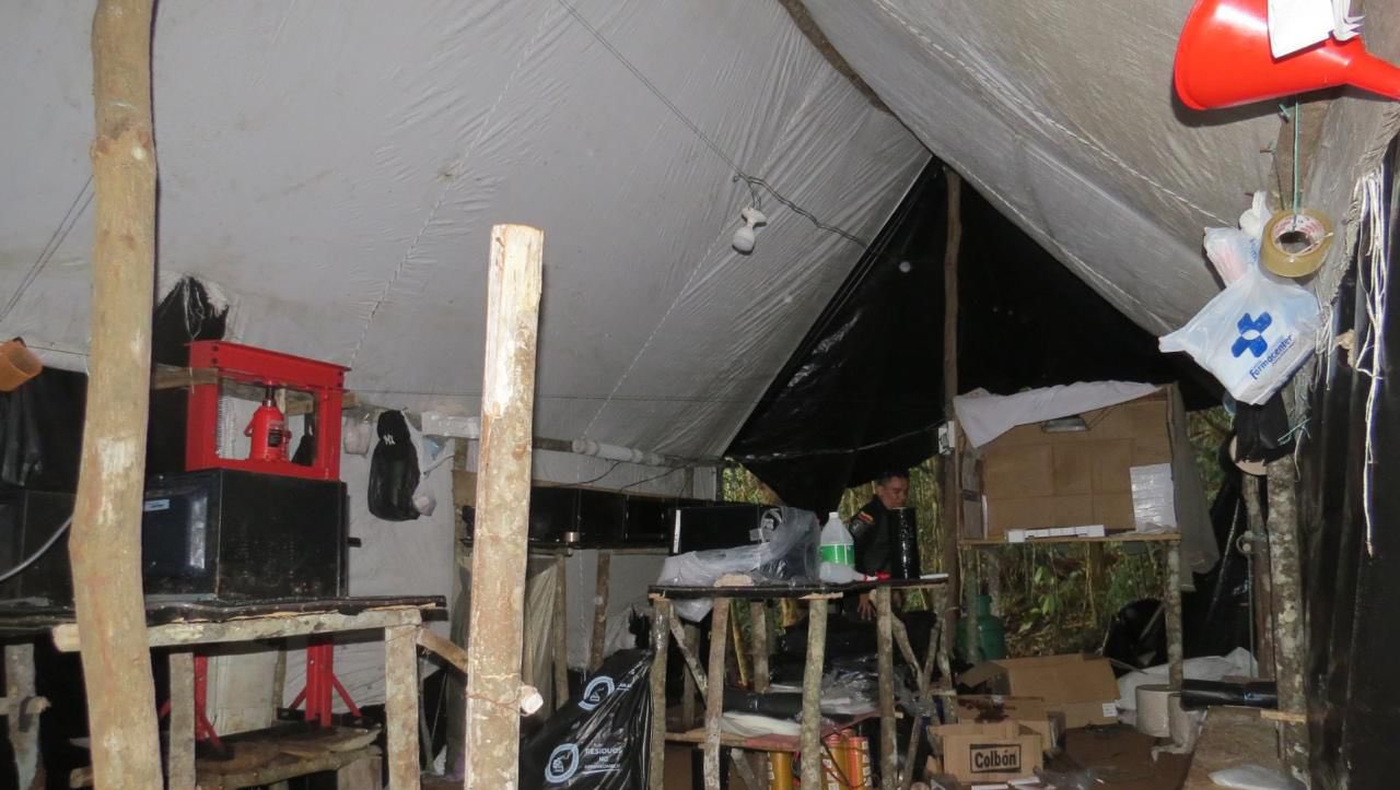 Destruyen laboratorio de cocaína en Chinácota, Norte de Santander
