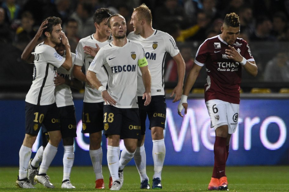 Mónaco goleó 7-0 al Metz y es líder del campeonato francés