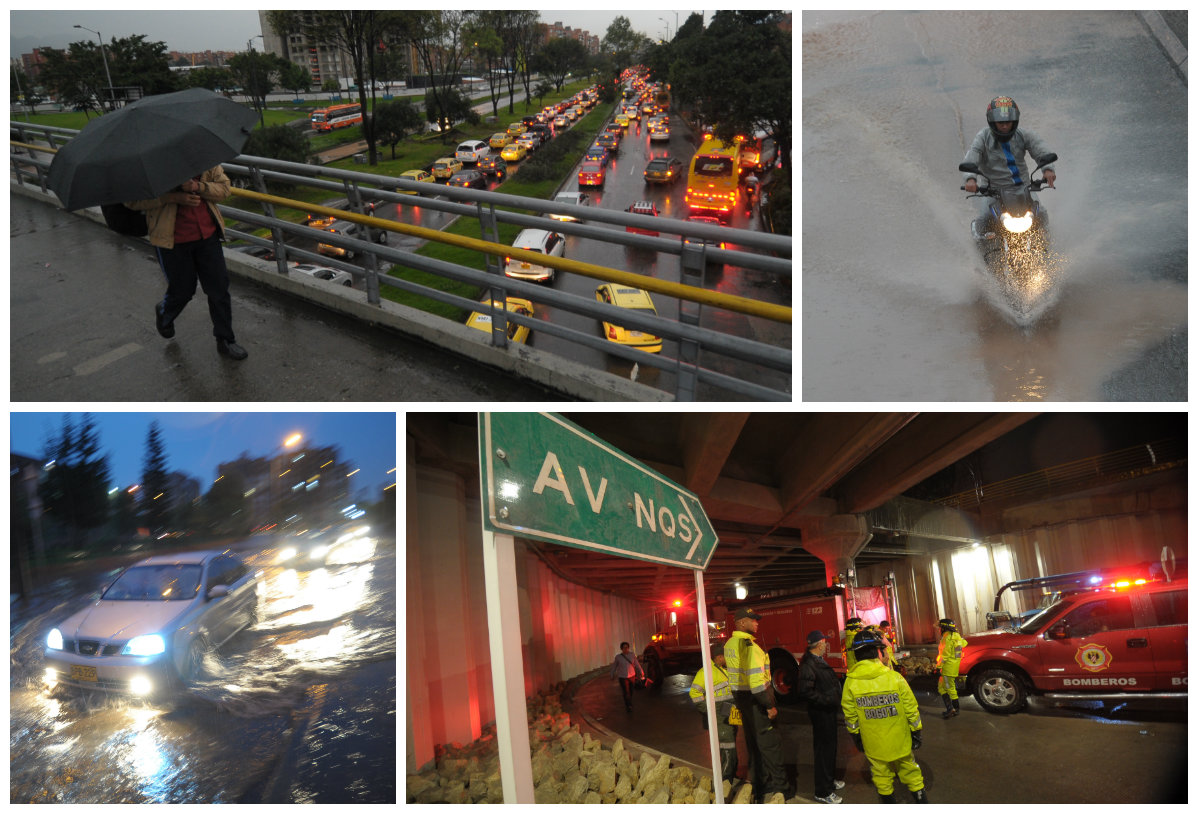 Las fuertes lluvias afectaron la movilidad en Bogotá